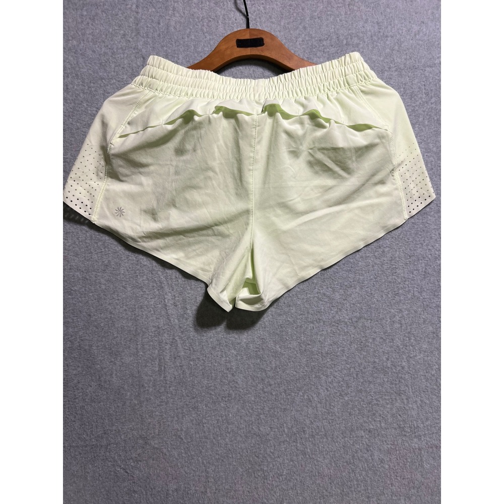Athleta Hustle 3" Short Womens Small Pale Lime Green Running Athletic Shorts NWT - Picture 5 of 7